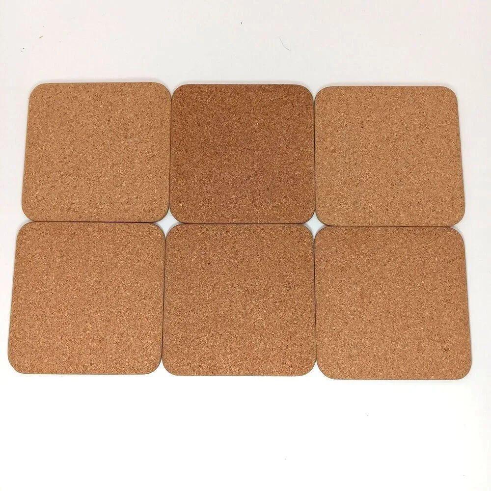 Vintage Richard Webb Coasters 1977 Cork Backed Cream with Flowers and Poems